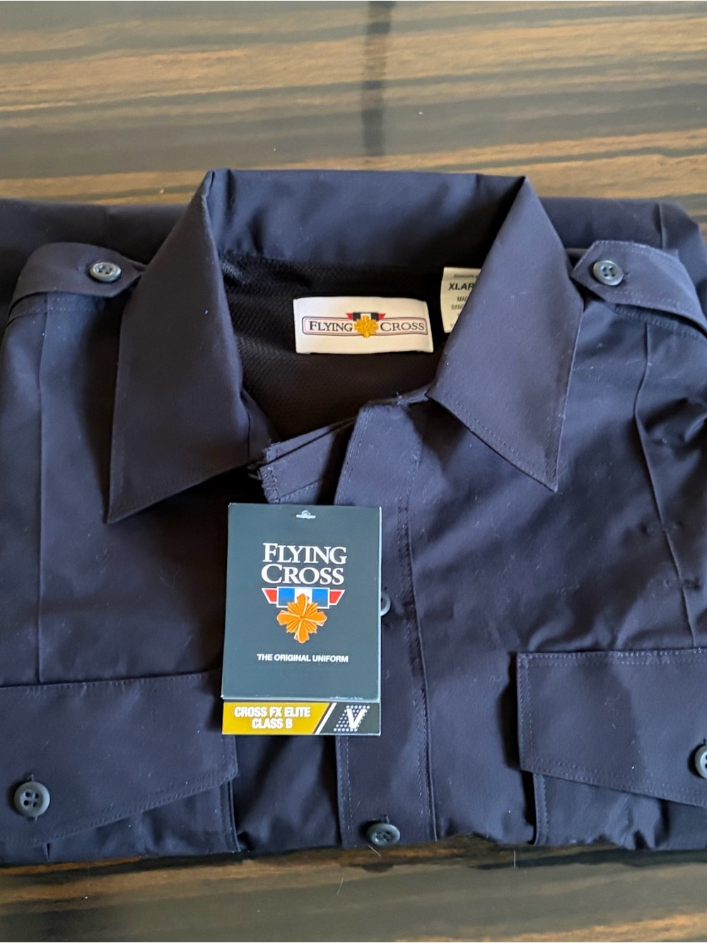 Flying Cross Men's Navy Short-Sleeve Uniform Polo